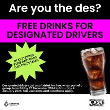 Festive freebie for designated drivers